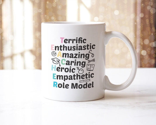Teacher Definition Coffee Mug & Coaster: Educational Role Model Gift