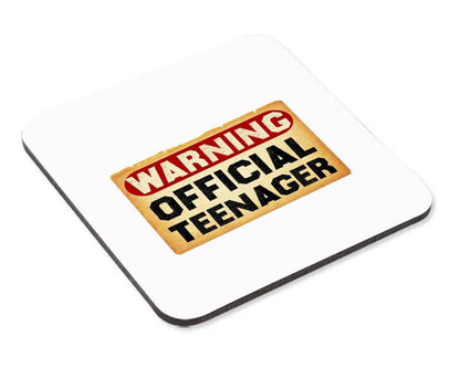 Warning Official Teenager - Funny Novelty Coffee Tea Cup Mug & Coaster Gift