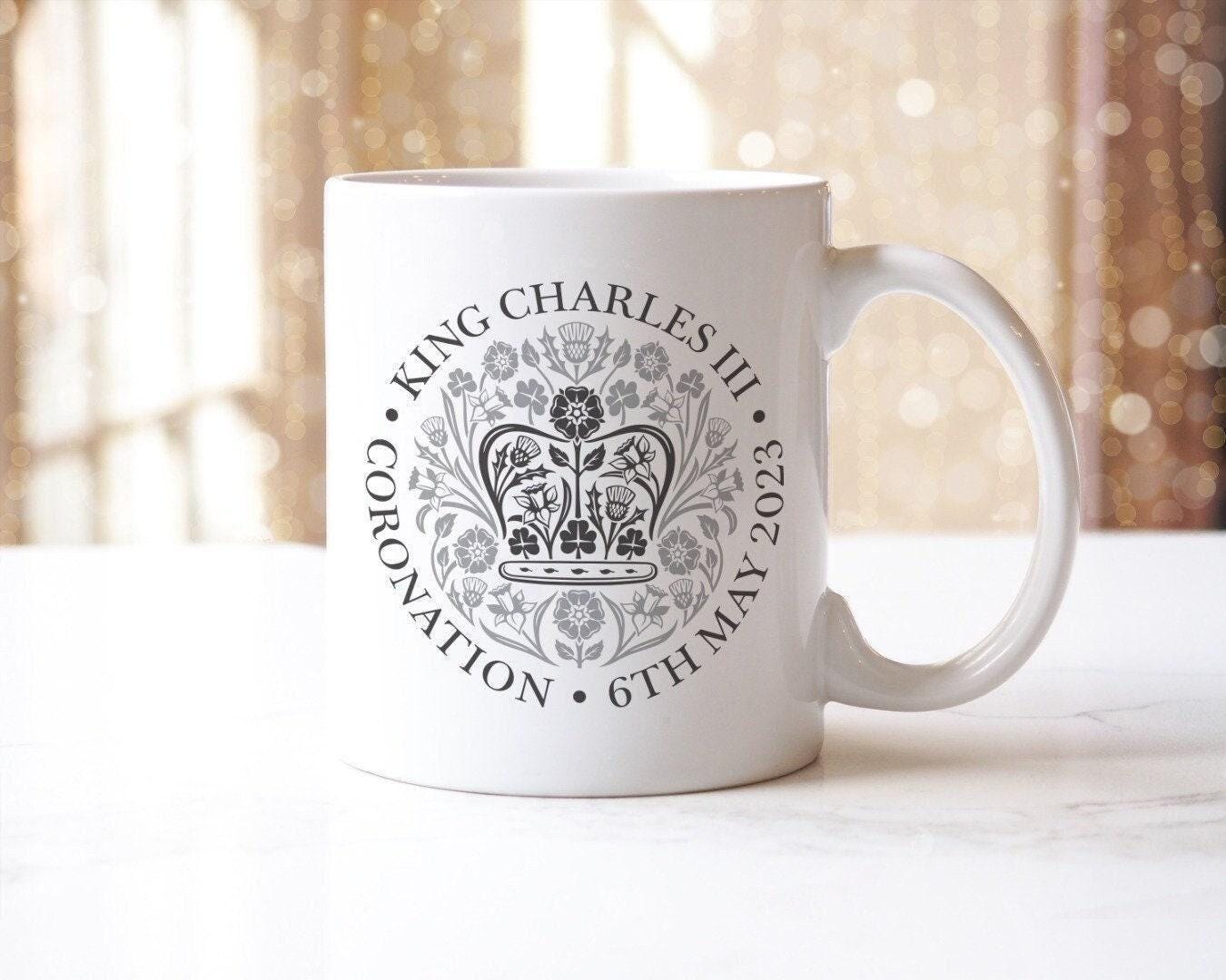 Kings Charles III Coronation Mug & Coaster Royal Crown Souvenir Memorabilia Gift