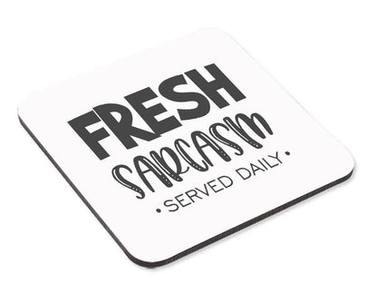 Fresh Sarcasm Served Daily Mug & Coaster Set Funny Birthday Friend Coworker Gift