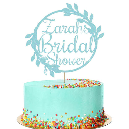 Customized Glitter Bridal Shower Cake Topper For Wedding Party Decoration