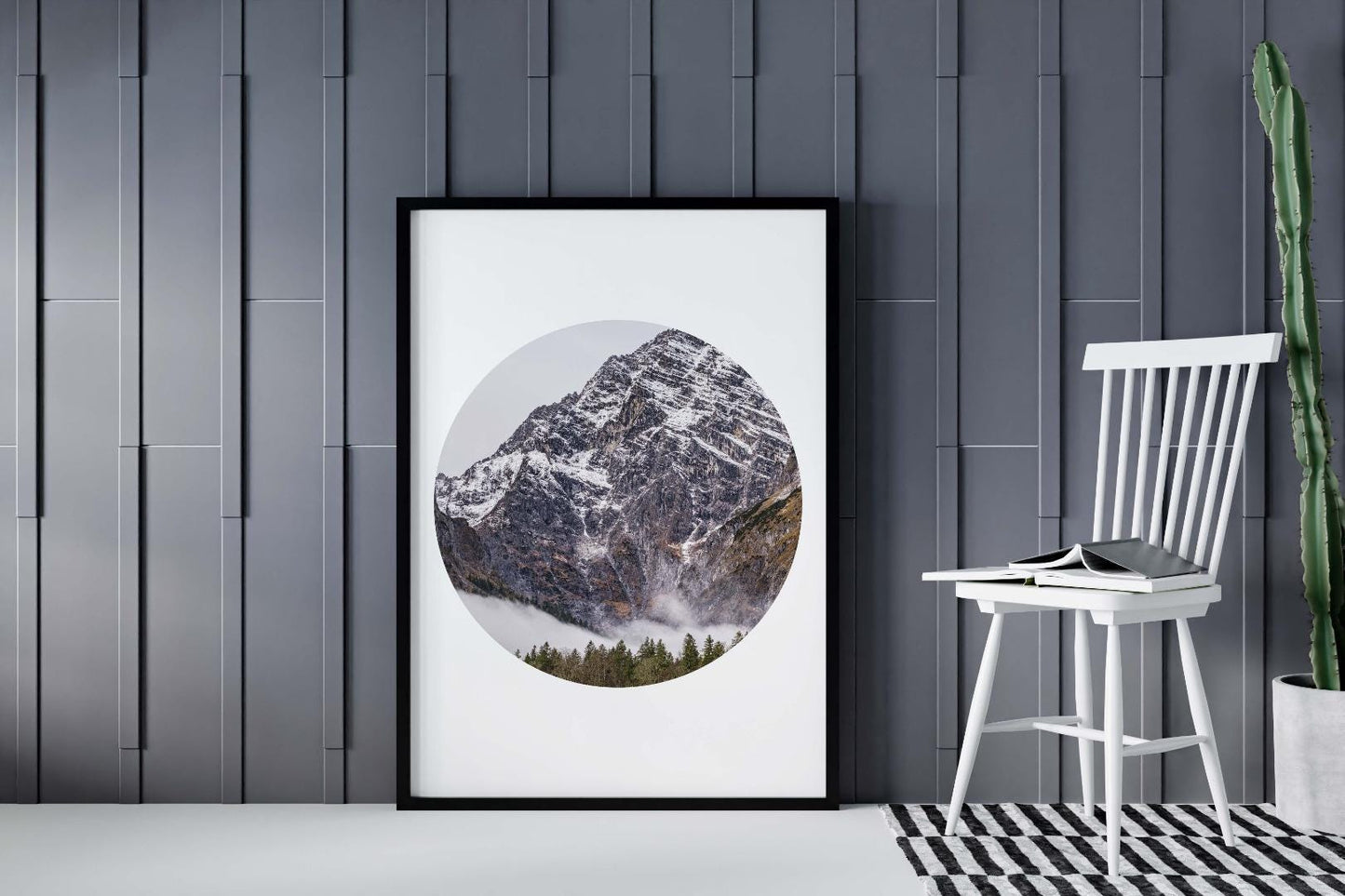 Mountain Bedroom Nature Minimalist Wall Art Nursery Home Room Decor Print Poster