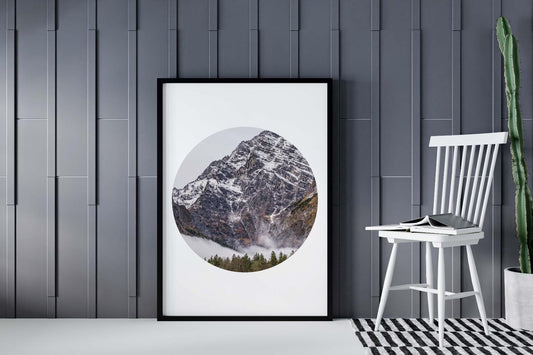 Mountain Bedroom Nature Minimalist Wall Art Nursery Home Room Decor Print Poster