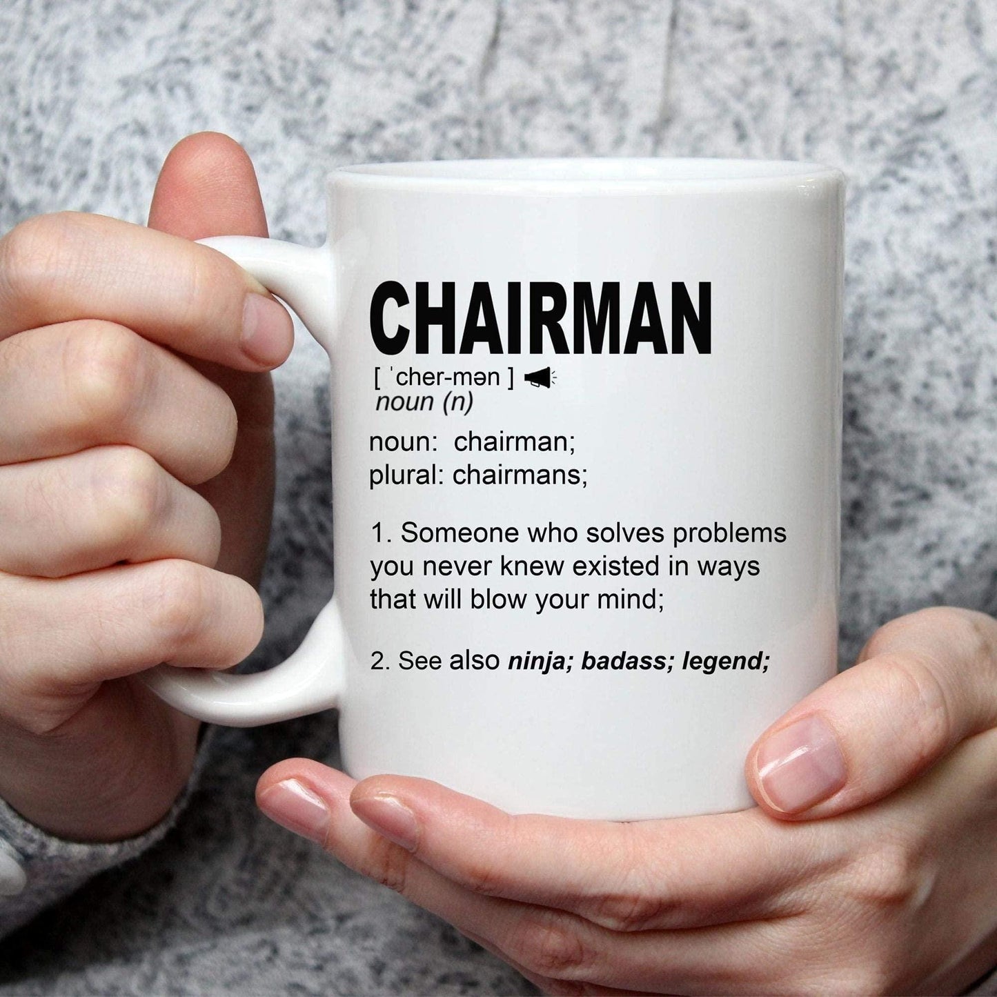 Chairman Definition Mug - Problem Solver Gift - UK Made