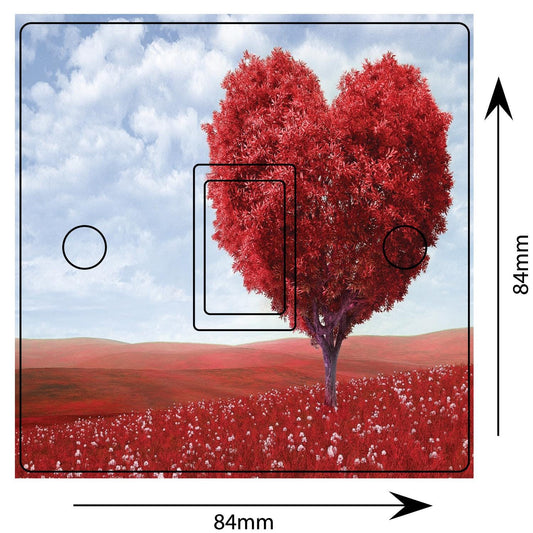 Blossom Heart Country 3d Light Switch Sticker Cover Vinyl Skin Wall Decal Decor