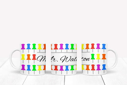 Personalised Teacher Mug & Coaster Set: Custom Name Gift