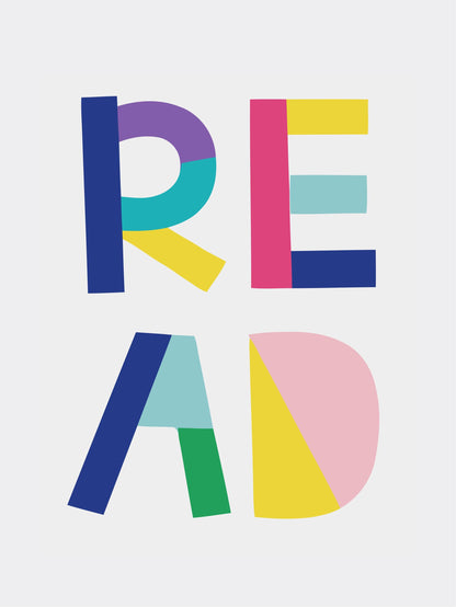 Read Lovely Colours Word Nursery Bedroom Boys Girls Wall Decor Art Poster Print