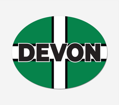 2 X Devon Car Stickers Union Flag Oval Self-adhesive Vinyl Car, Van, Lorry