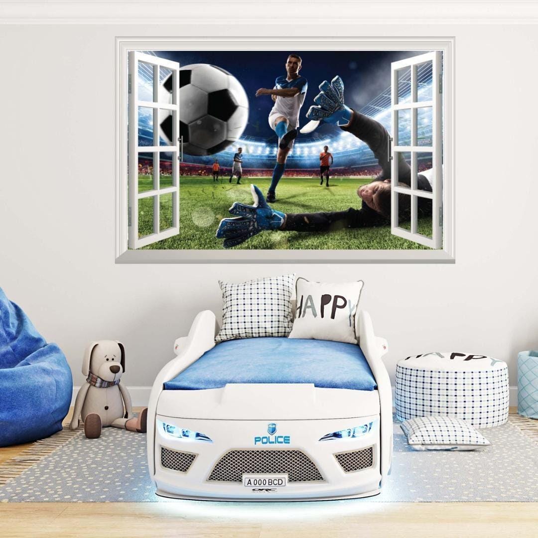 Football Stadium 3D Wall Sticker: Boys Sports Decor