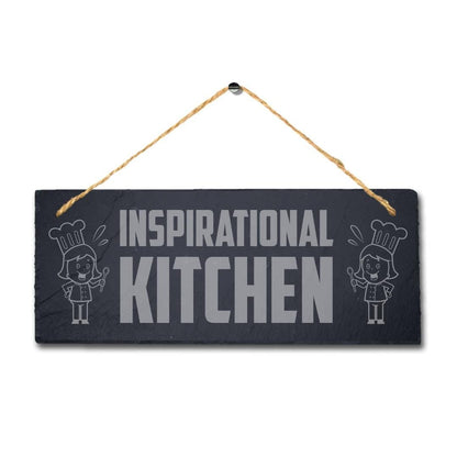 Inspirational Kitchen Laser Engraved Hanging Slate Kitchen Home Plaque Sign