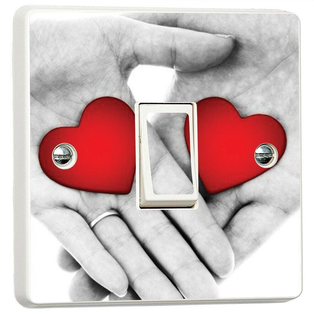 Hands With Love Holding Relationship Light Switch Cover Skin Sticker Decal