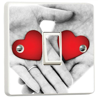 Hands With Love Holding Relationship Light Switch Cover Skin Sticker Decal
