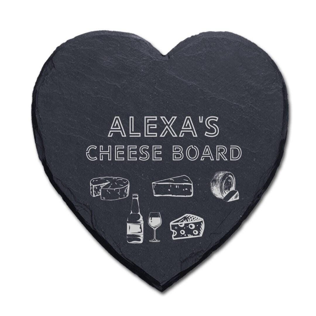 Personalised Engraved Cheese Slate Board Cutting Chopping Serving Placemats