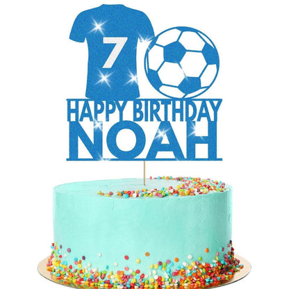 Custom Football Shirt Birthday Cake Topper Personalised Sports Party Decoration