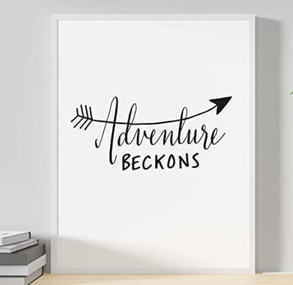 Adventure Beckons Inspirational Positive Thoughts Adventure Poster Print Wall