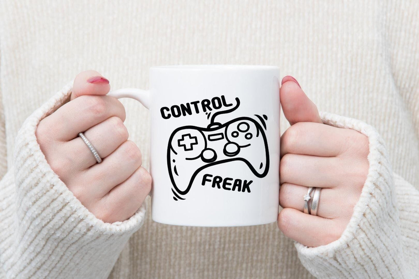 Control Freak Gamer Mug & Coaster Set: Gaming Gift