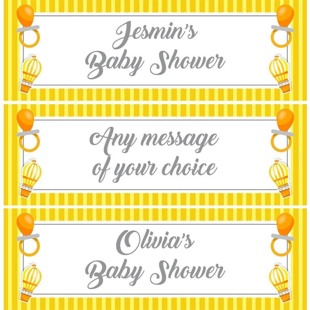 2x Personalised Baby Shower Banners: Custom Party Decoration
