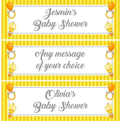 2x Personalised Baby Shower Banners: Custom Party Decoration
