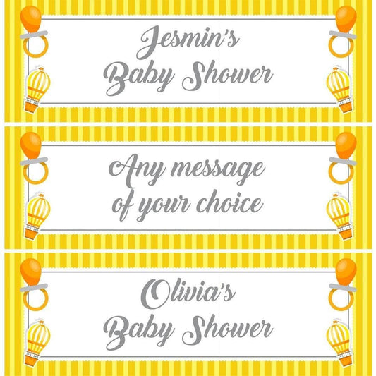 2x Personalised Baby Shower Banners: Custom Party Decoration
