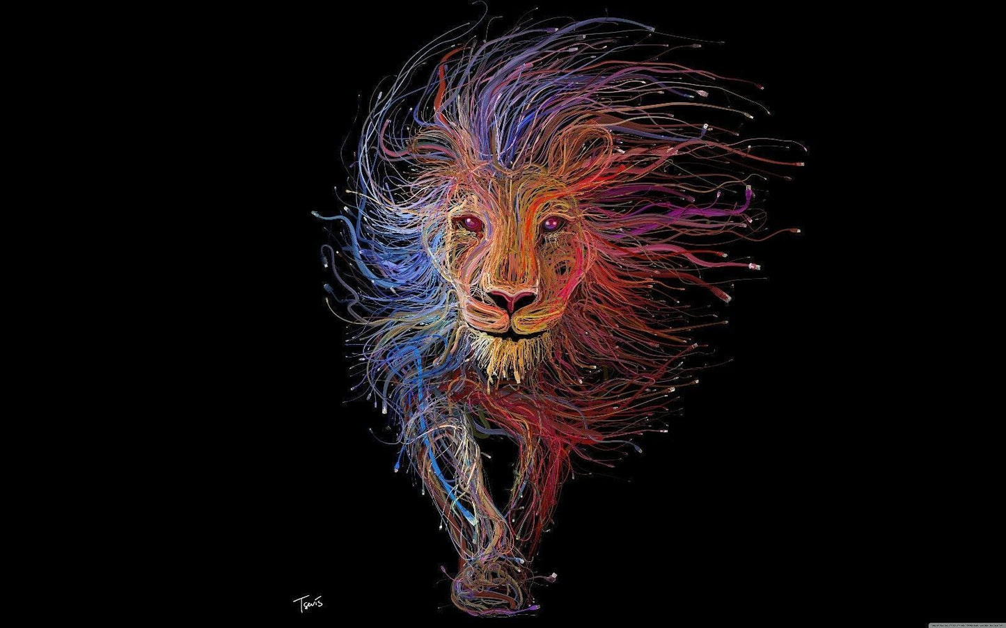 Lion King Art Giant Poster - A5 A4 A3 A2 A1 A0 Sizes