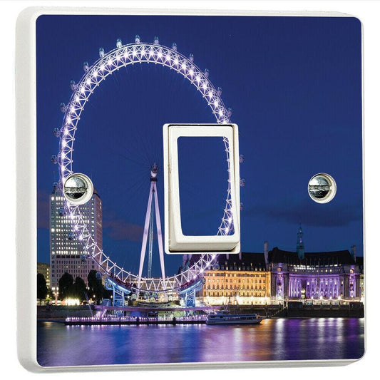 London Eye Views 3d Light Switch Sticker Cover Vinyl Skin Wall Decal Decor