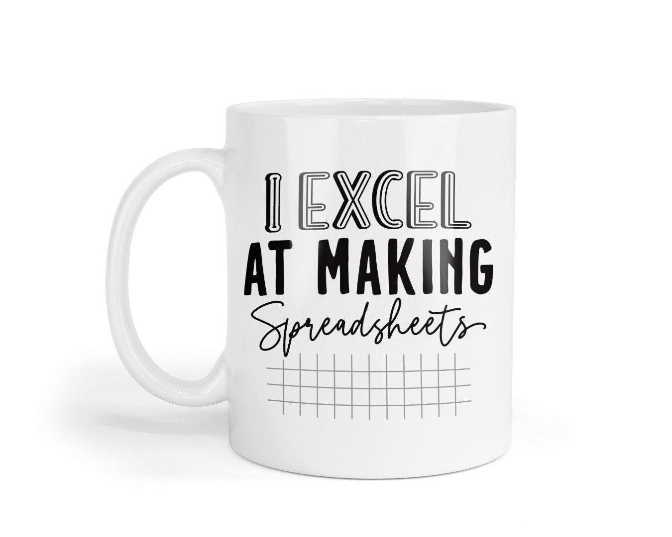 Accountant Coffee Mug Coaster Set I Excel At Spreadsheets Book Keeping Analyst