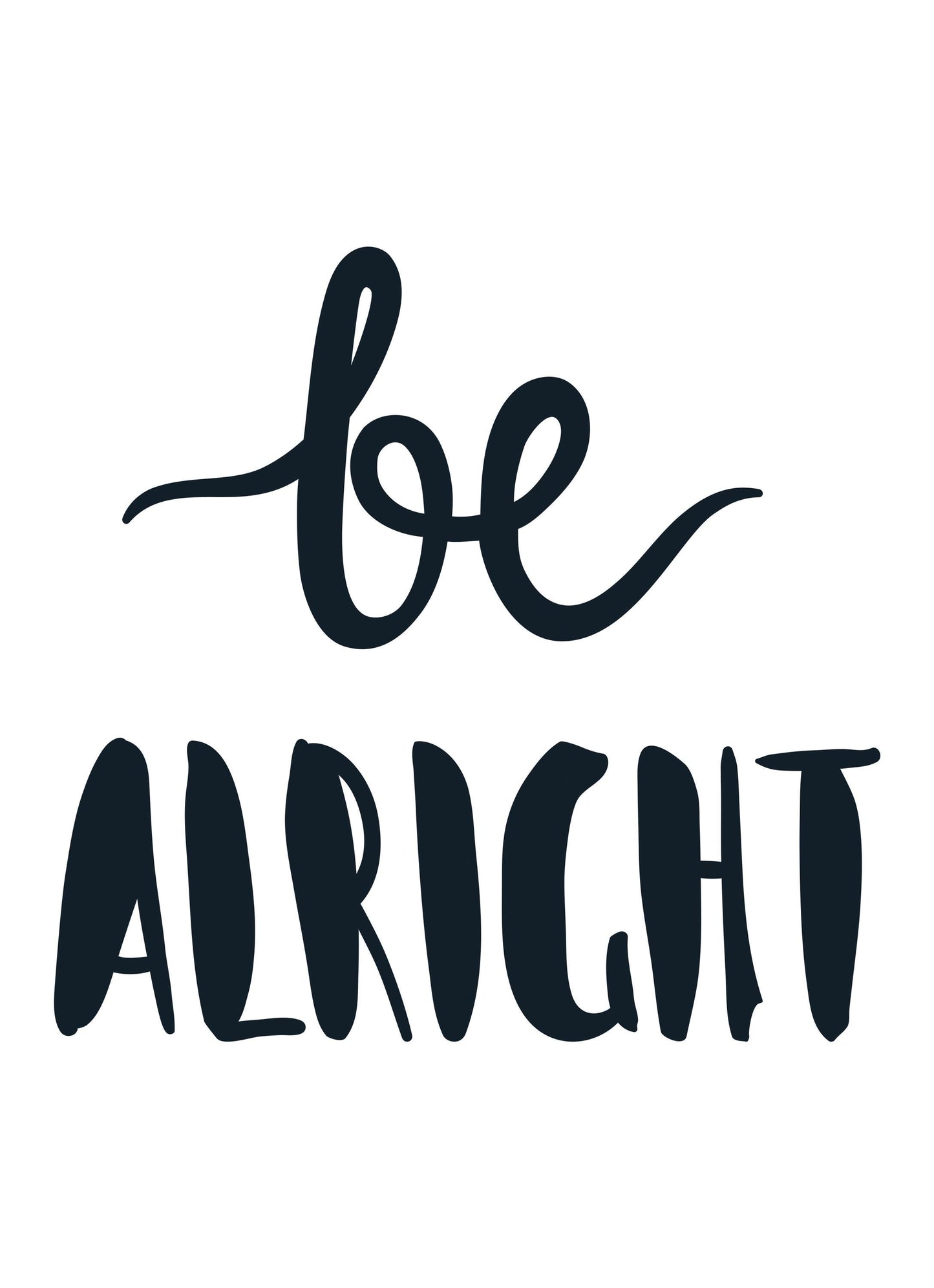 Be Alright Motivational Inspirational Love Positive Quote Poster Wall
