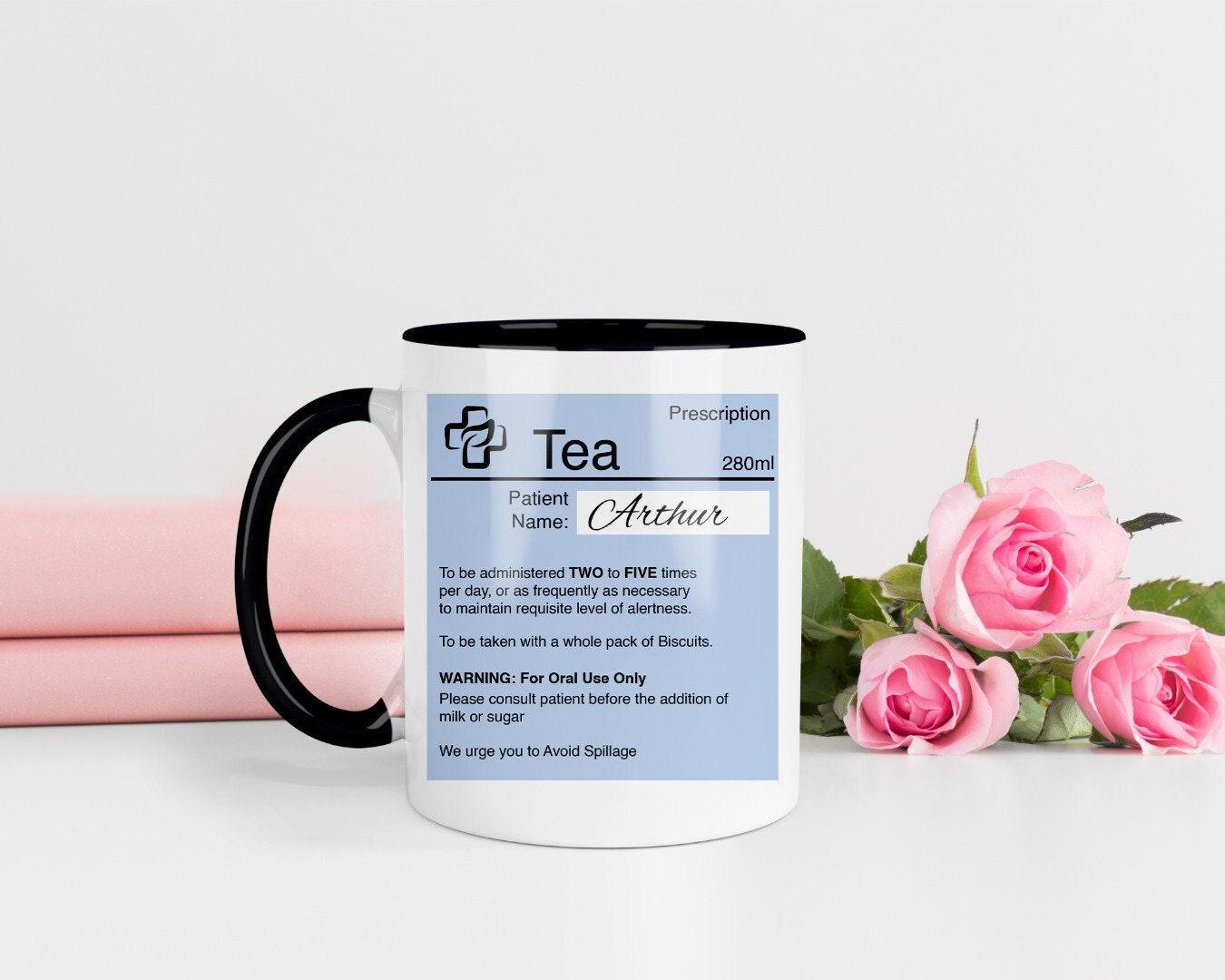 Personalised Prescription Mug & Coaster Set: Birthday Gift