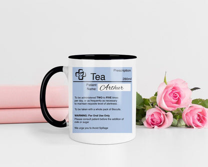 Personalised Prescription Mug & Coaster Set: Birthday Gift