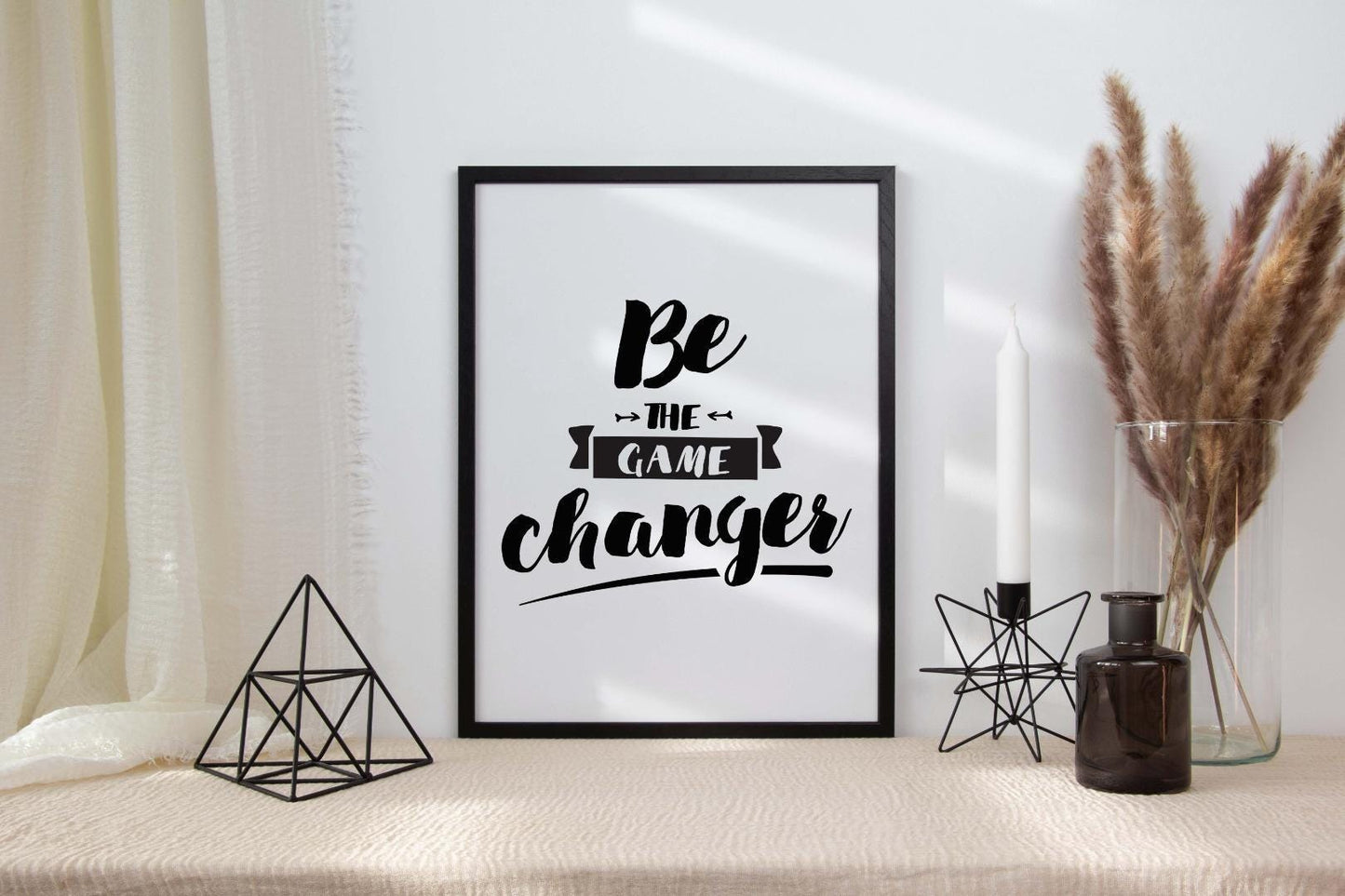 Be The Game Changer Motivational Inspirational Positive Quote Poster Print Wall