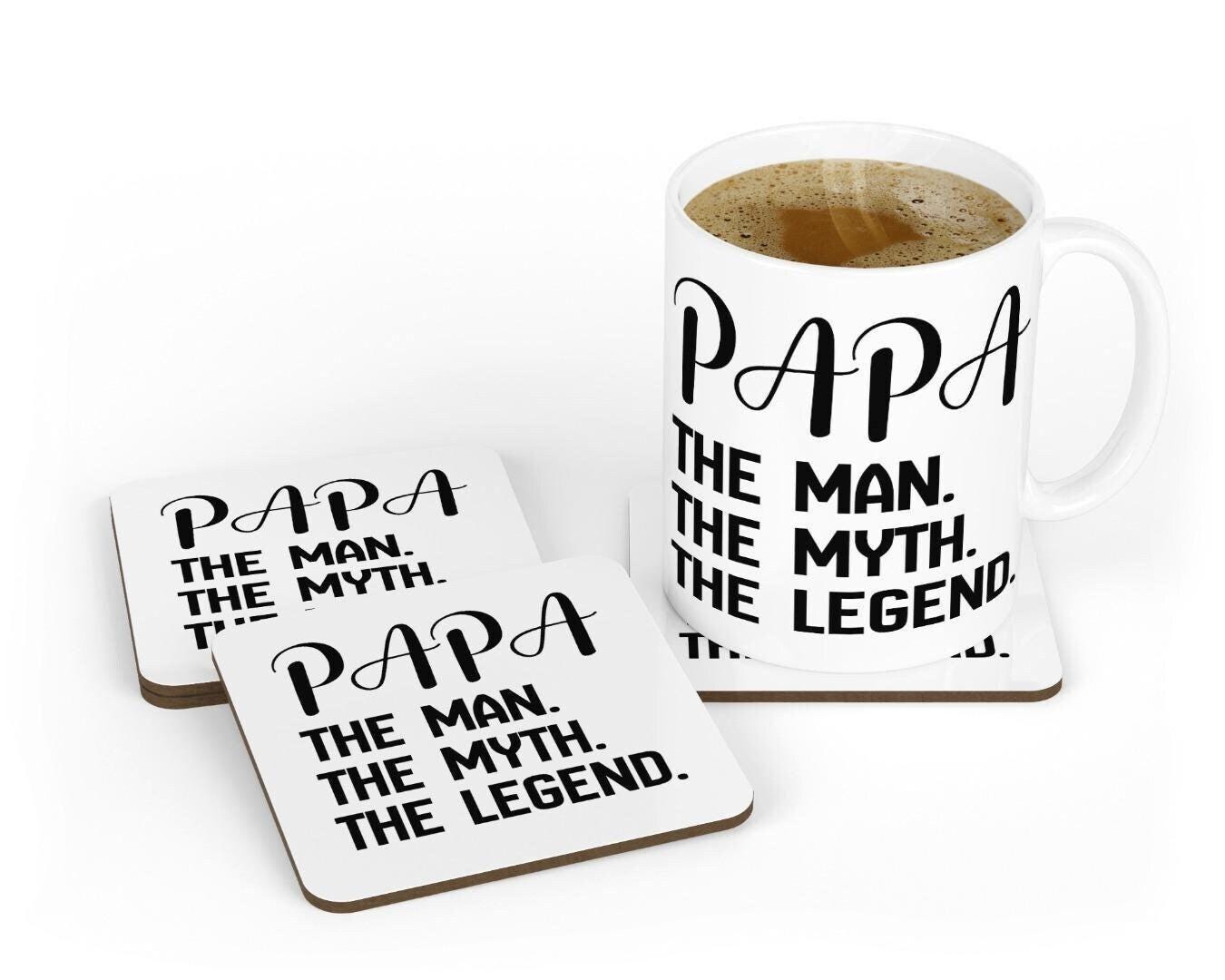 Papa The Man, The Myth, The Legend Mug & Coaster Set