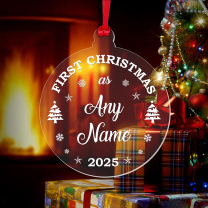 Personalised First Christmas Bauble Any Name New Baby 1st Xmas Decoration Gift