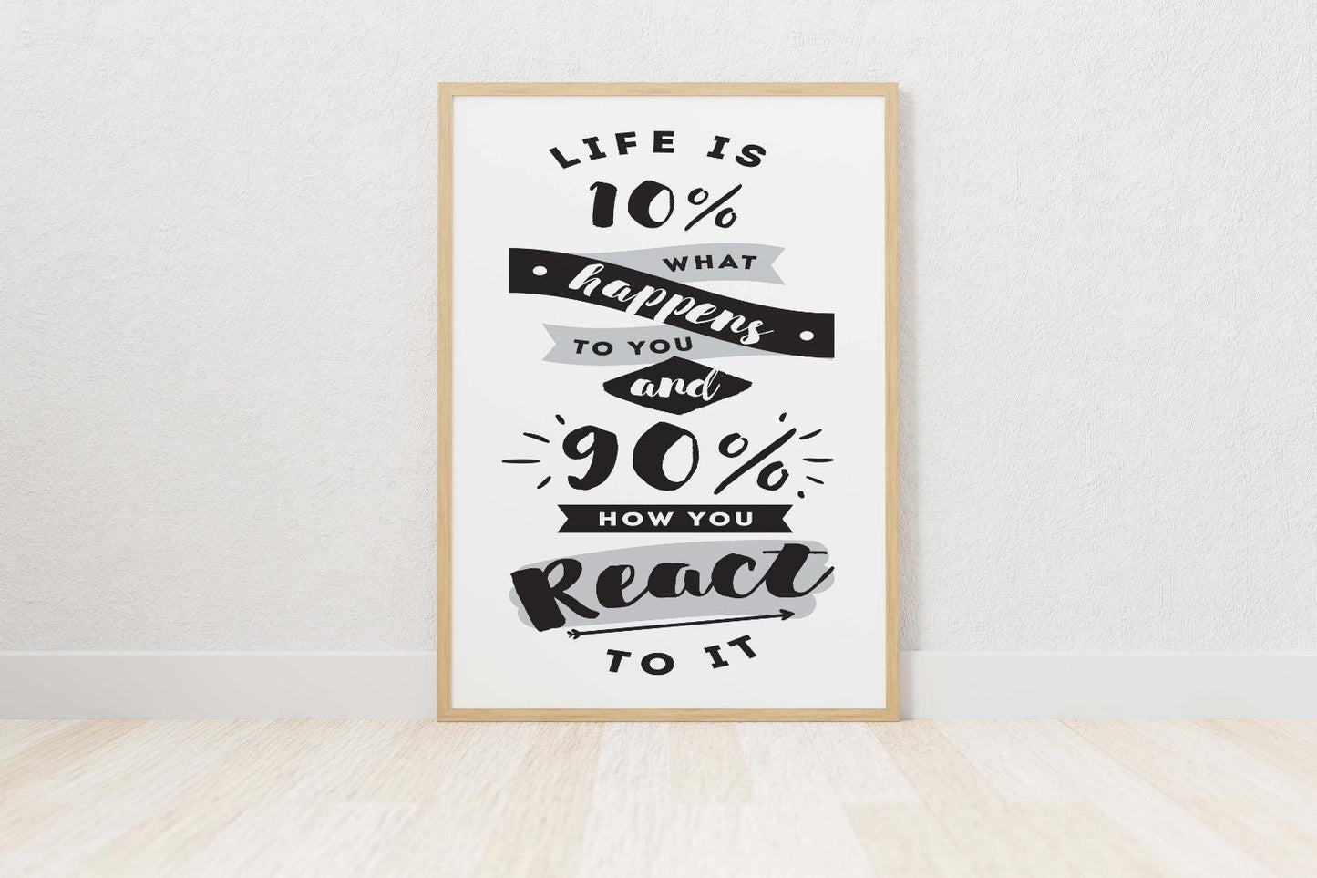 Like Is What Happens To You Inspirational Positive Quote Poster Print Wall