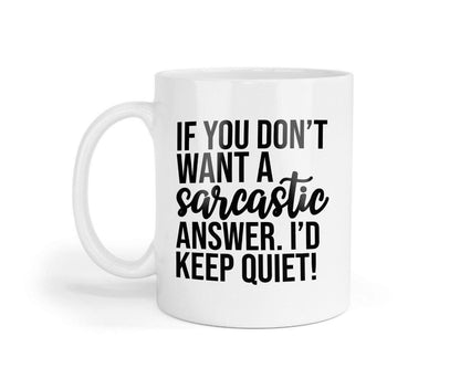 Sarcastic Answer Mug & Coaster Set - Funny Novelty Gift