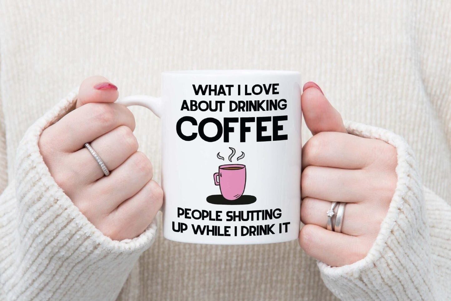 Funny Coffee Mug & Coaster Set: Rude Joke Gift