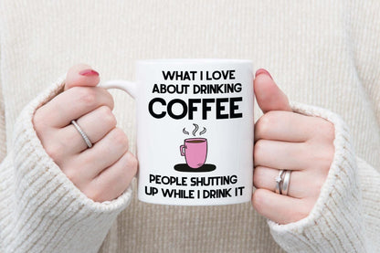 Funny Coffee Mug & Coaster Set: Rude Joke Gift