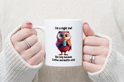 Night Owl Coffee Mug & Coaster Set: Gamer Gift