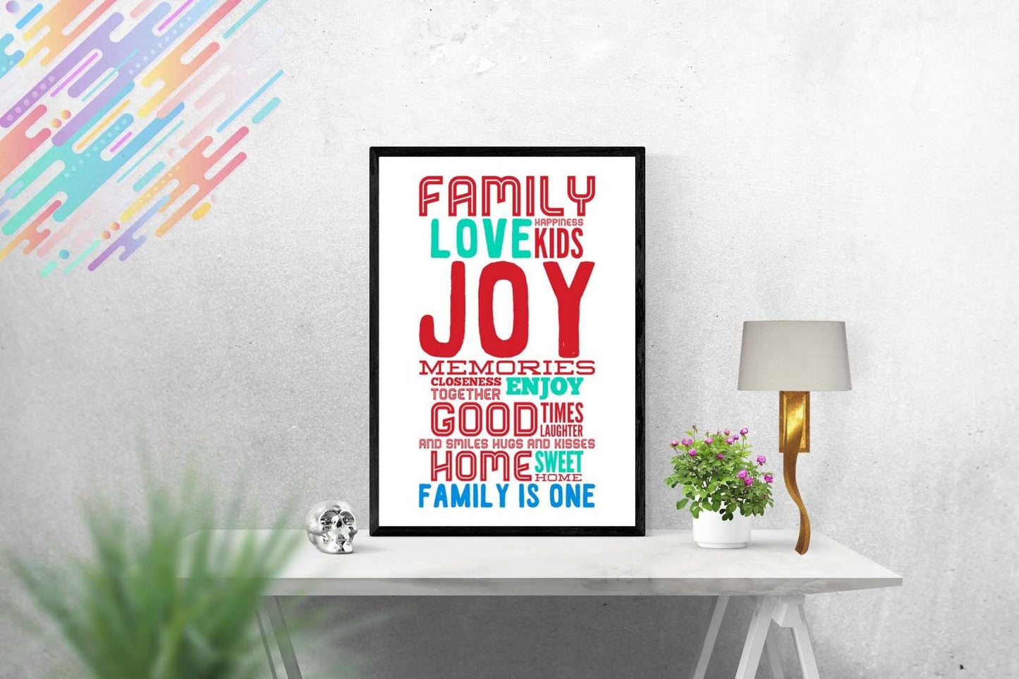 Family Motivational Inspirational Positive Thoughts Quote Poster Print Wall 32