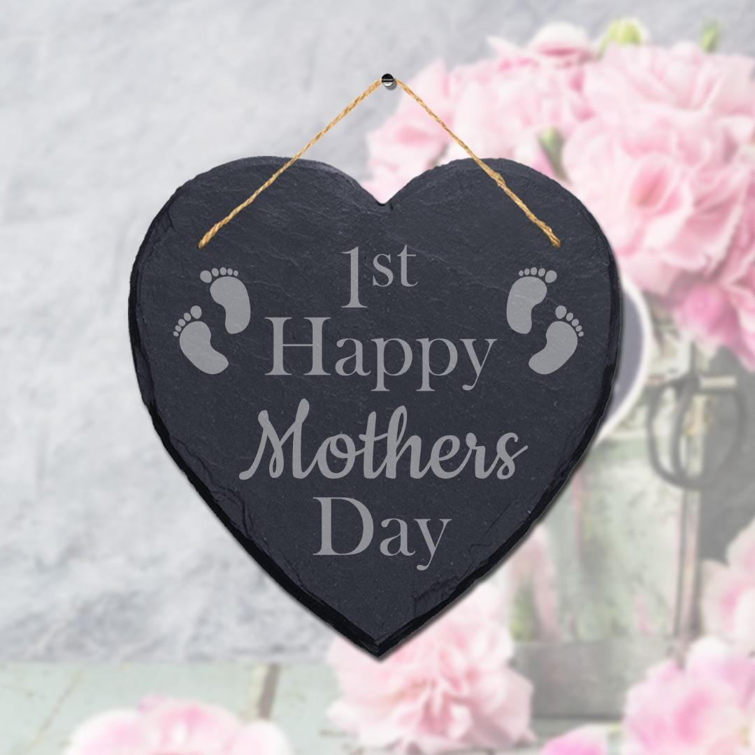 Personalised 1st Mothers Day Slate Hanging Plaque Sign Ideal Home Decor Gift