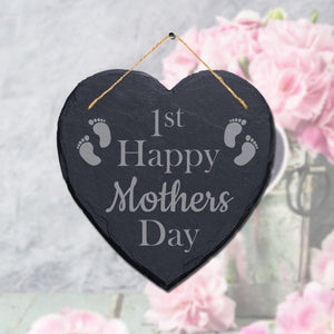 Personalised 1st Mothers Day Slate Hanging Plaque Sign Ideal Home Decor Gift