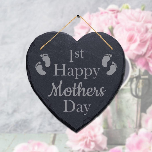 Personalised 1st Mothers Day Slate Hanging Plaque Sign Ideal Home Decor Gift