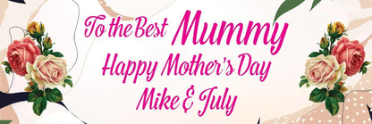 2x Personalised Mother's Day Celebration Banner: Floral Party Decor