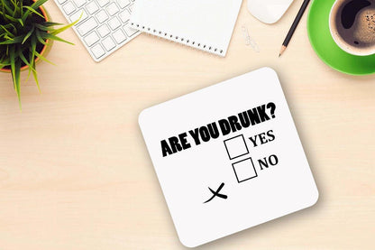 Are You Drunk? Ceramic Novelty Mug & Coaster Funny Workspace Office Gift Coffee Tea Cup