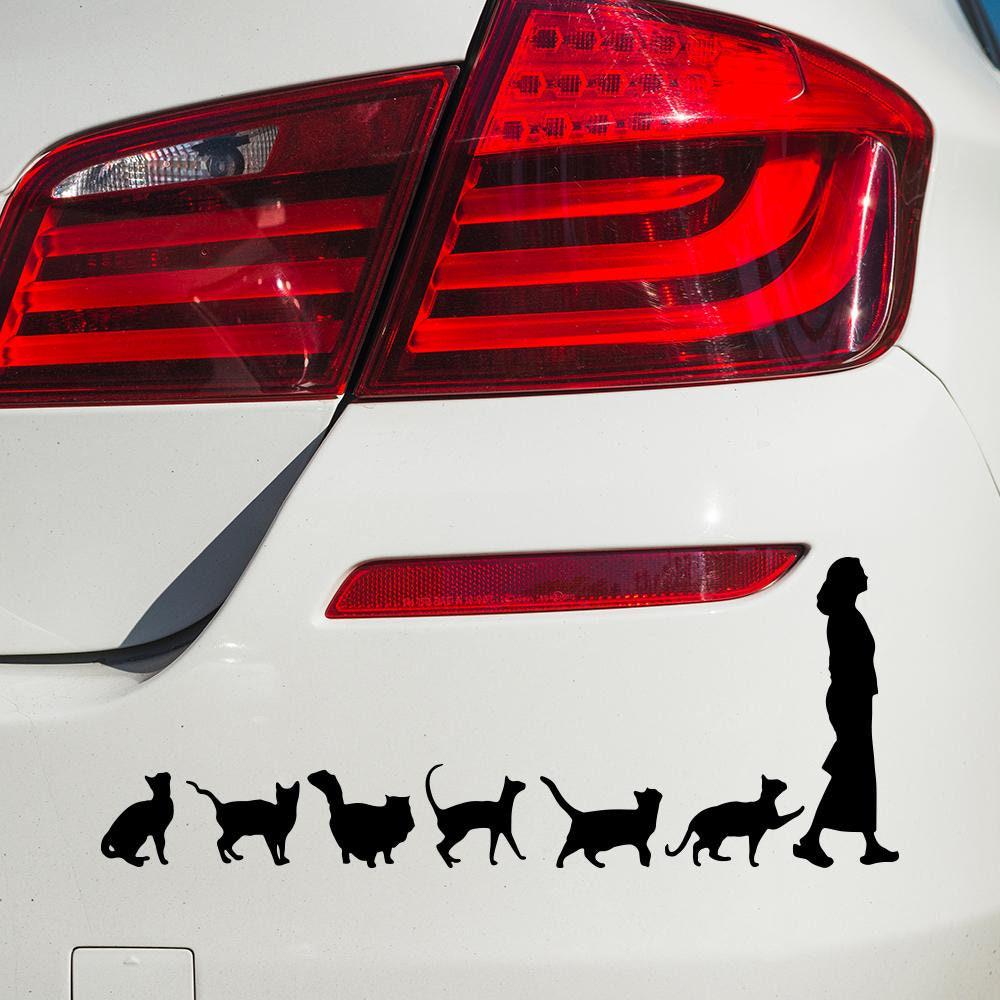 Crazy Cat Lady Scratch Car Bumper Window Vinyl Sticker Decal