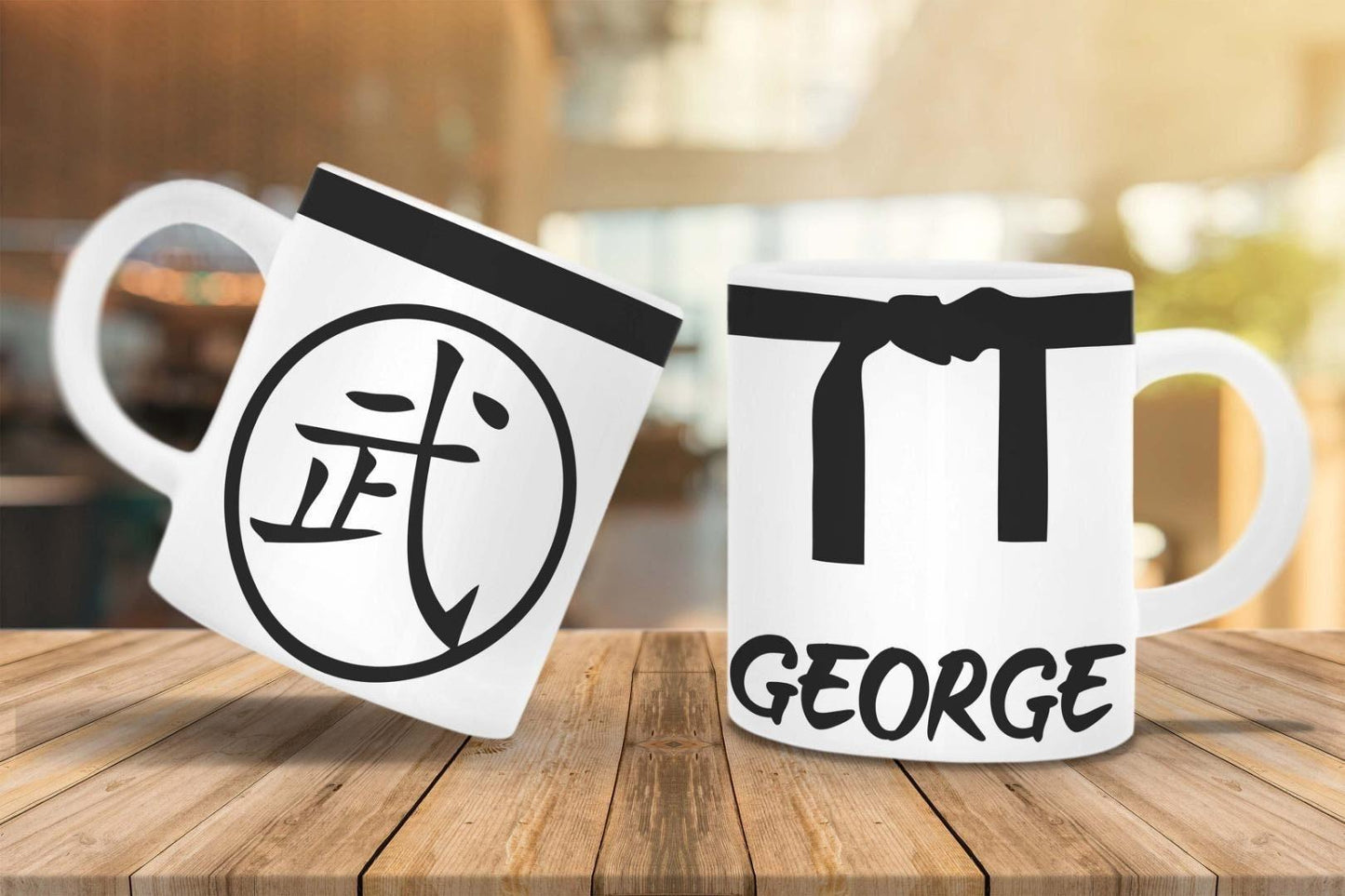 Personalised Karate Mug & Coaster Set: Martial Arts Gift