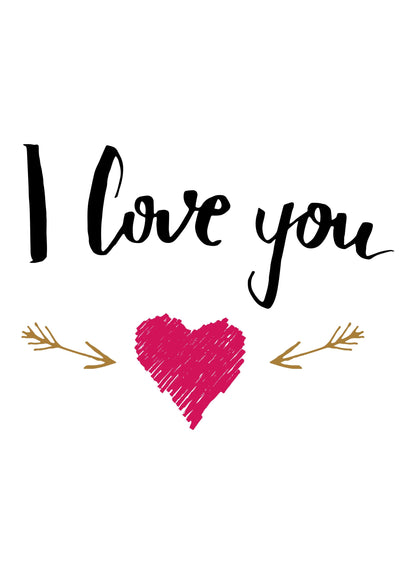 I Love You Relationship Motivational Inspirational Positive Quote Poster Wall