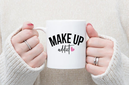 Makeup Addict Mug & Coaster Set Girls Make Up Artist Christmas Birthday Tea Gift