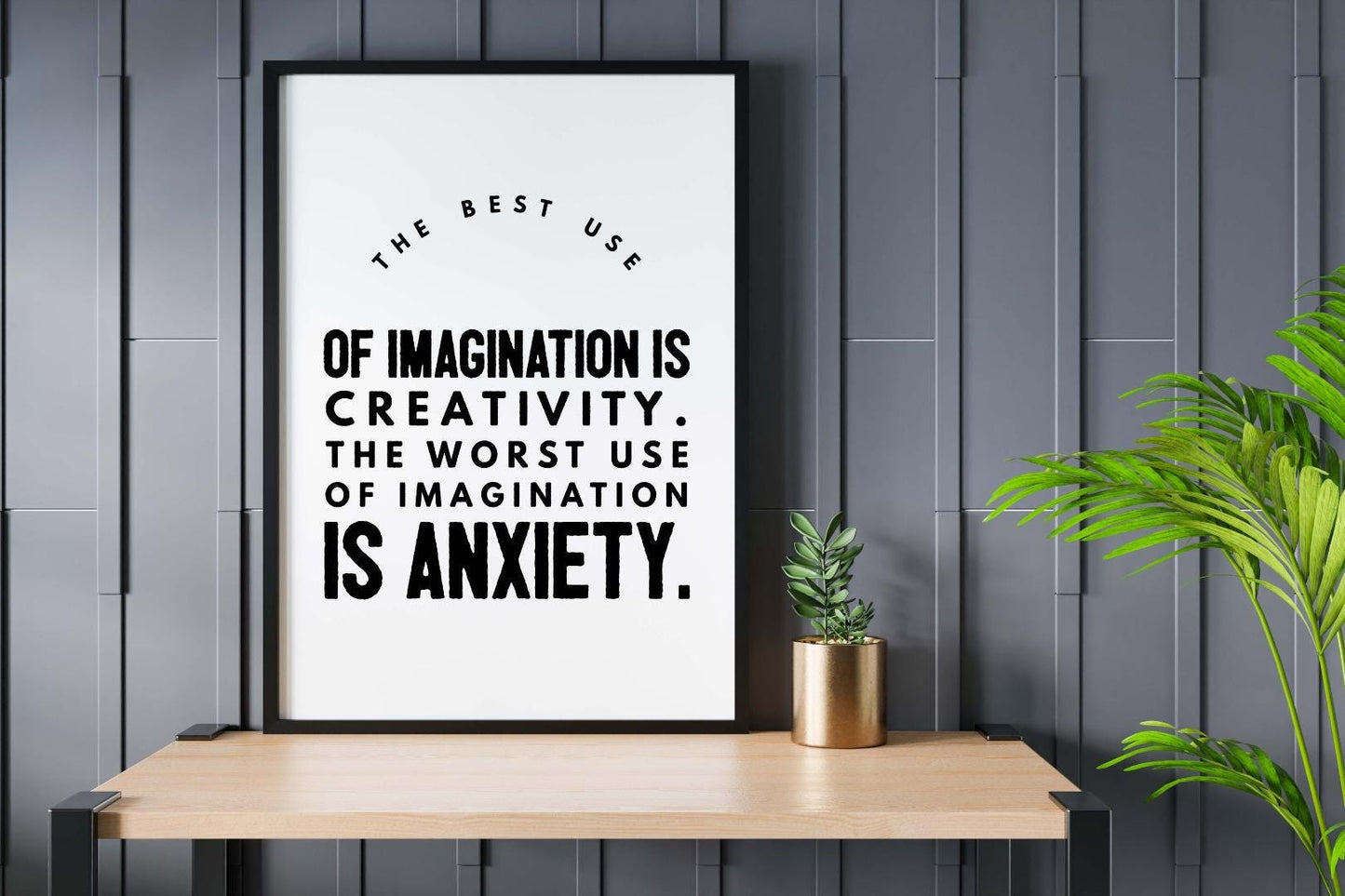 Imagination Use Is Creativity Motivational Positive Quote Art Poster Wall