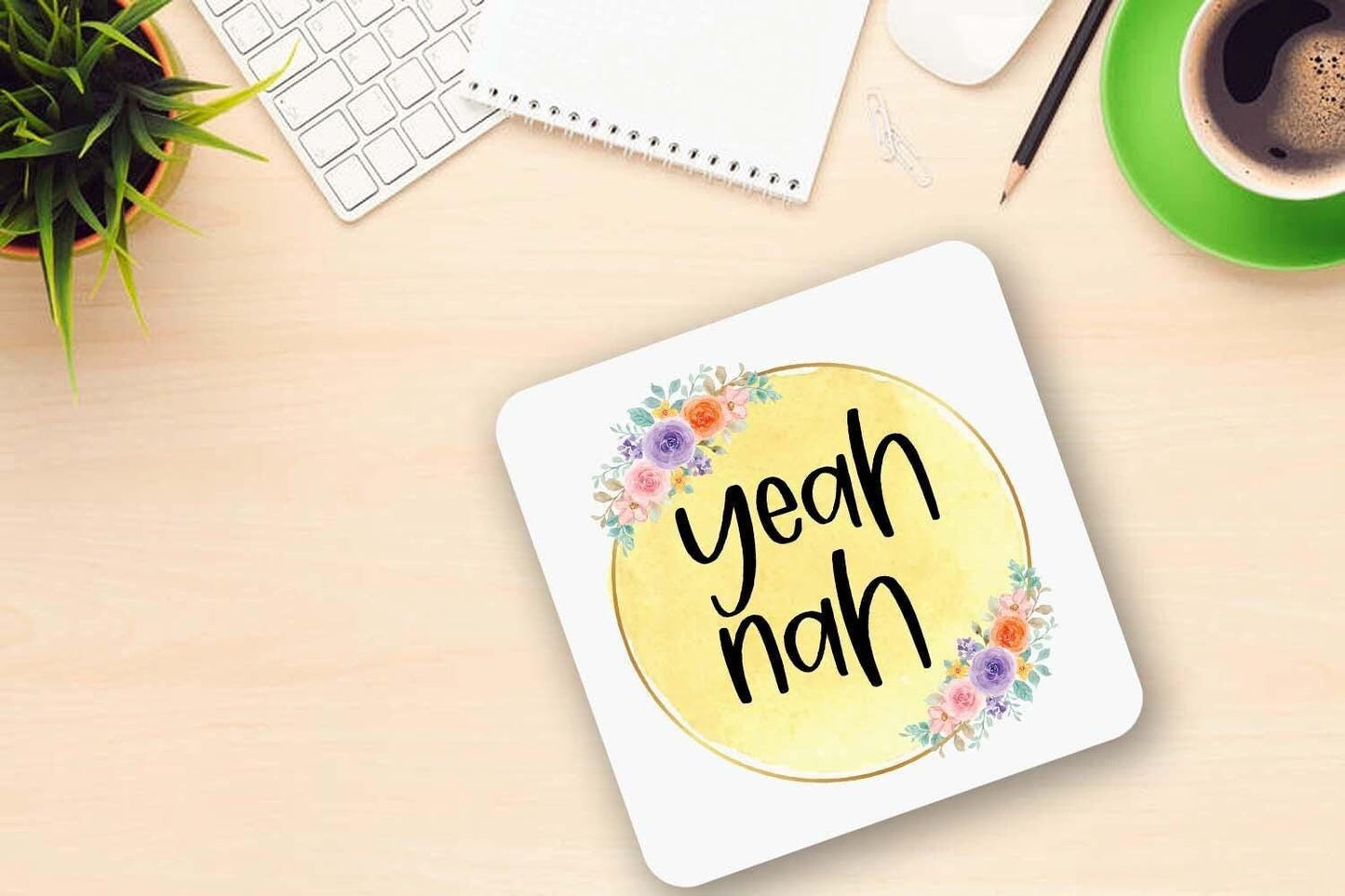 Yeah Nah Novelty Mug And Coaster Gift Set Birthday Christmas Coffee Cup Gifts