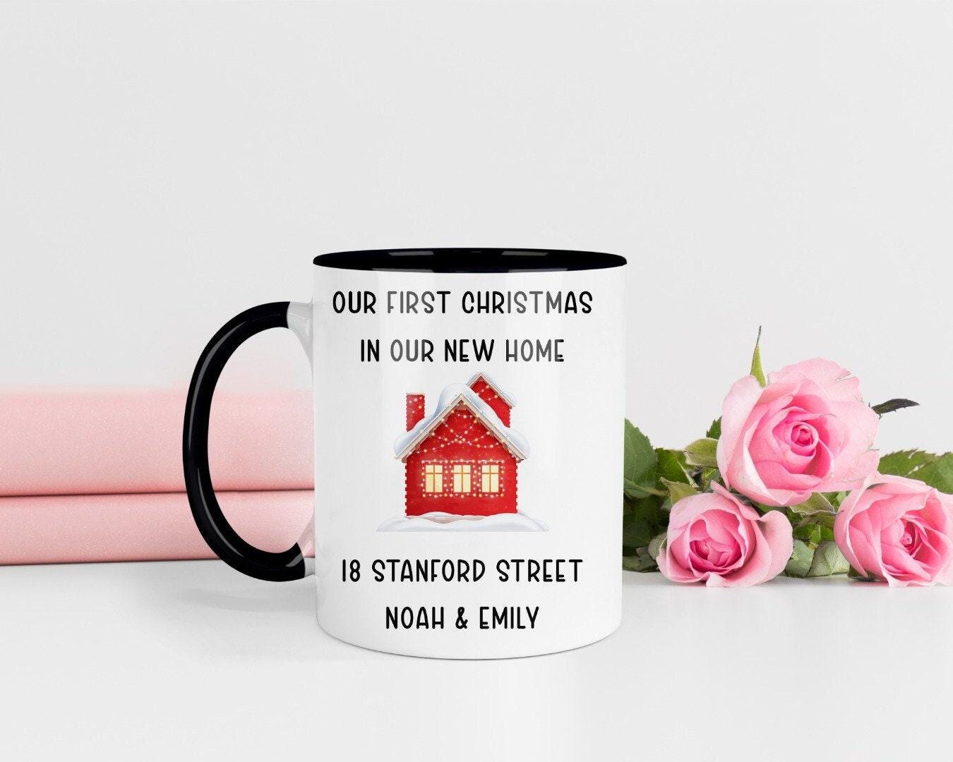Personalised First Christmas New Home Mug & Coaster Set